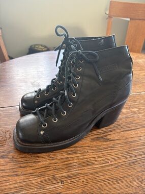 Durango Square Toe Leather boots Women’s Size 9